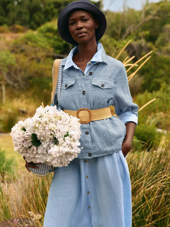 Veste en pur lin Camille- Coupe structurée et intemporelle