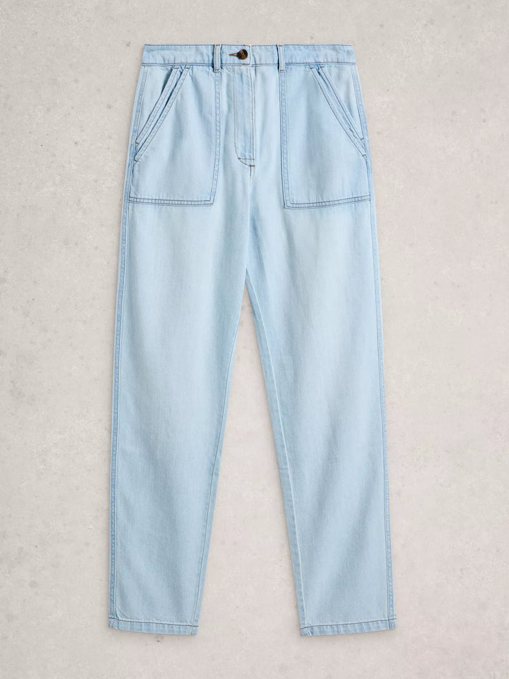Jeans à la coupe effilée - En denim de coton biologique