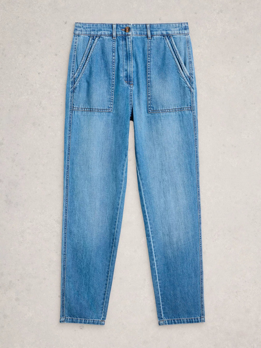 Jeans à la coupe effilée - En denim de coton biologique**
