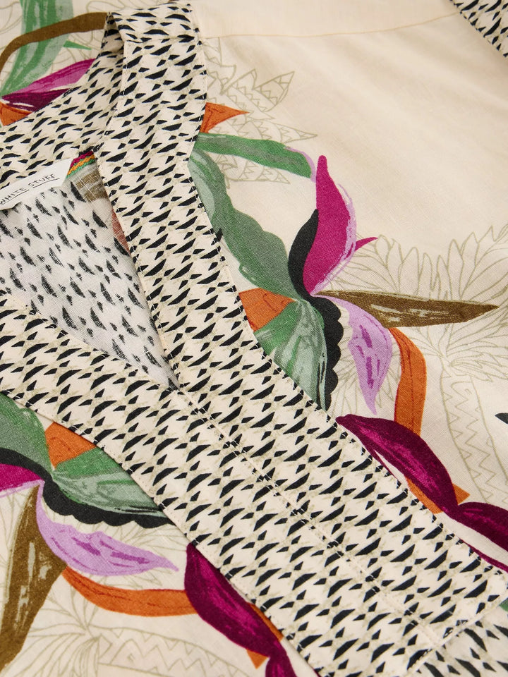 Robe à motif Jilly - Confectionnée en lin naturel