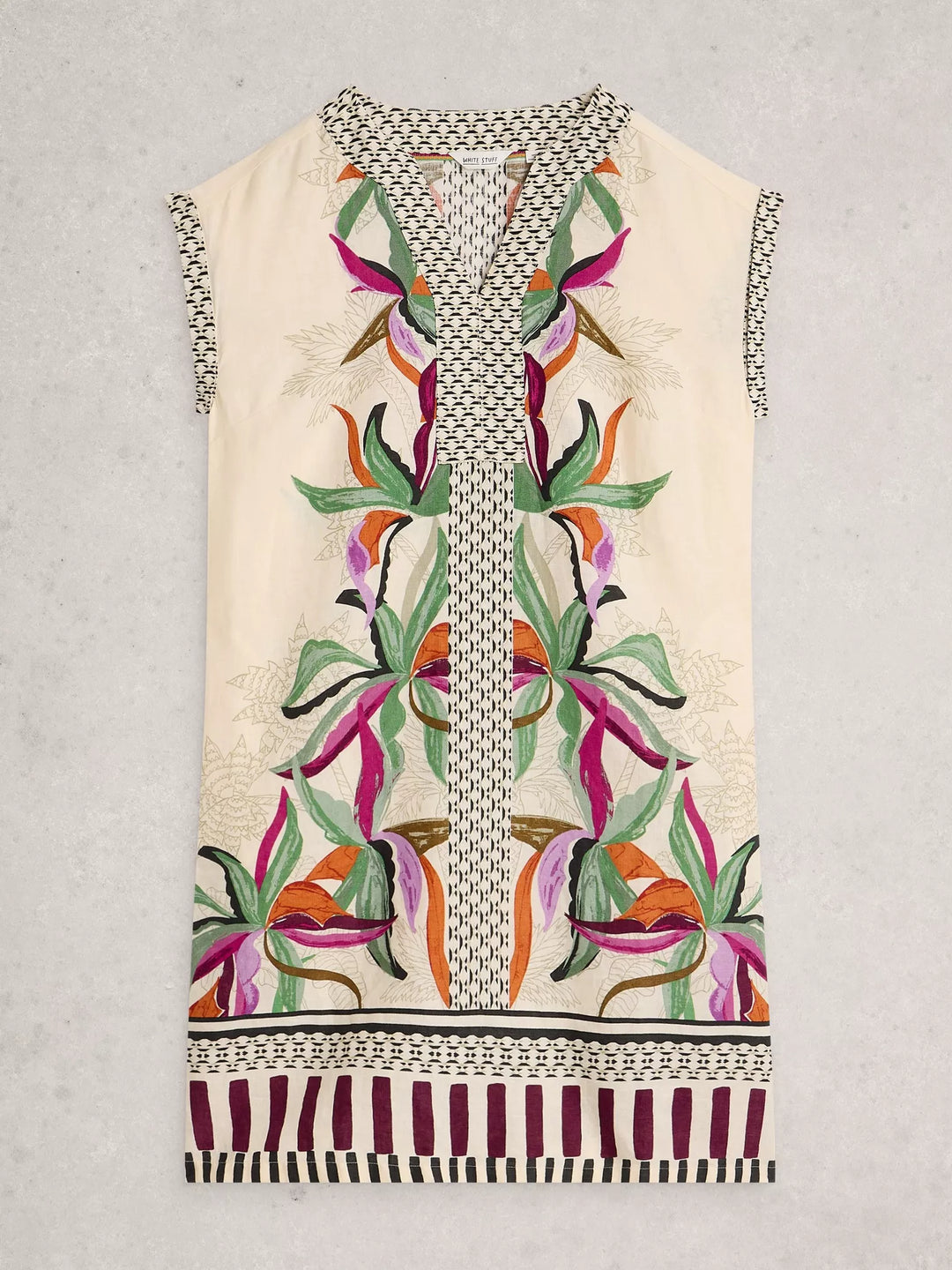 Robe à motif Jilly - Confectionnée en lin naturel