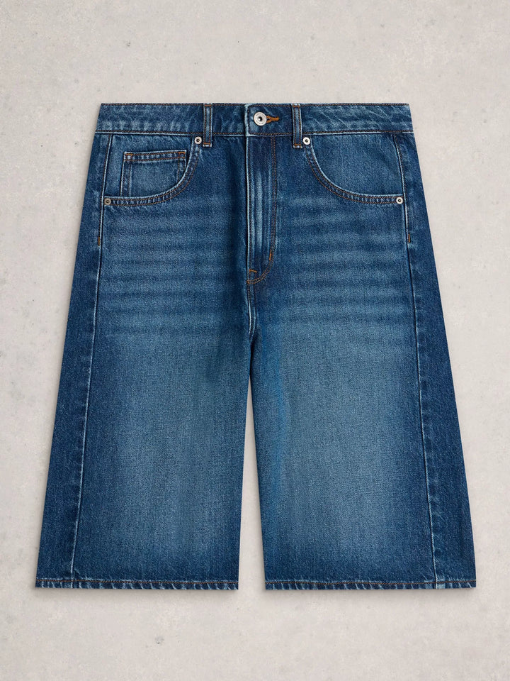 Le bermuda en denim Jodi - En coton biologique à coupe relaxe