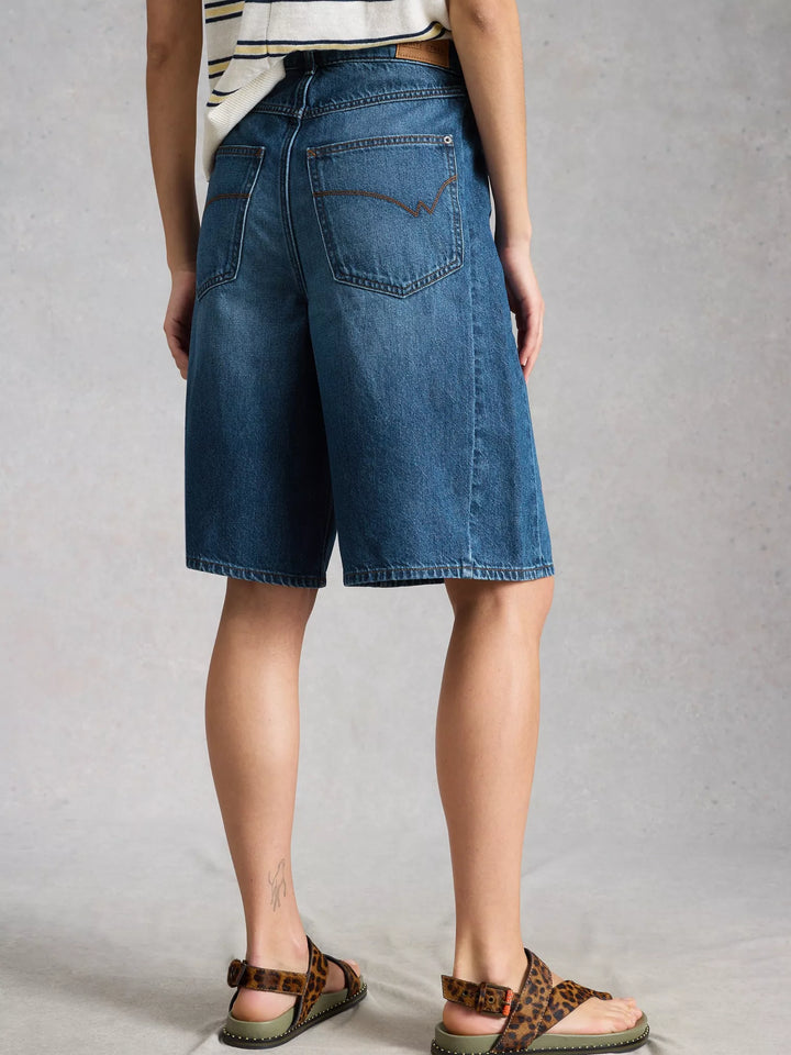 Le bermuda en denim Jodi - En coton biologique à coupe relaxe