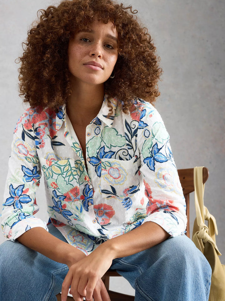 Chemise en coton biologique Sophie - Col chemisier classique
