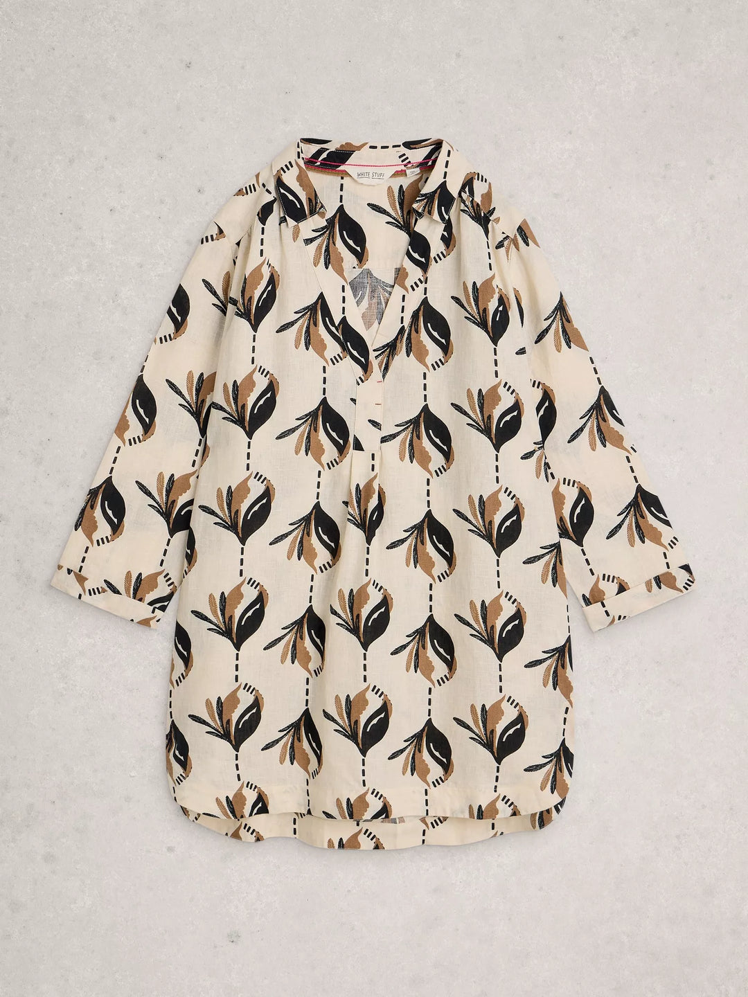 Tunique en lin Bianca - Poches latérales invisibles intégrées