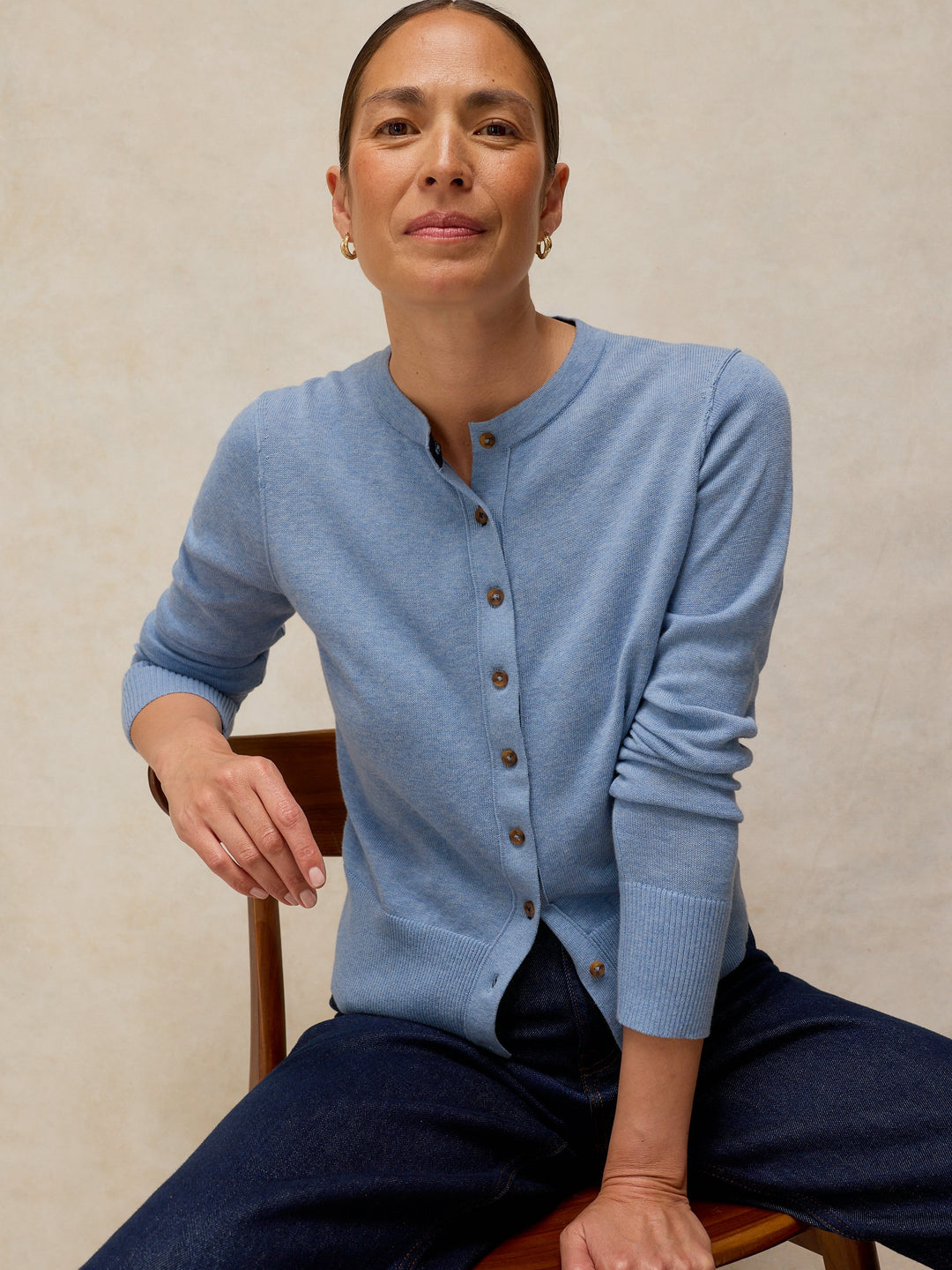 Gilet boutonné Lois - En coton biologique