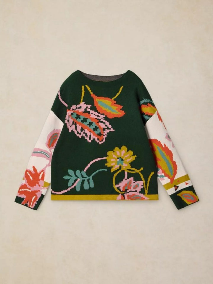 Haut en viscose EcoVero Fabia - Avec motifs floraux et manches longues