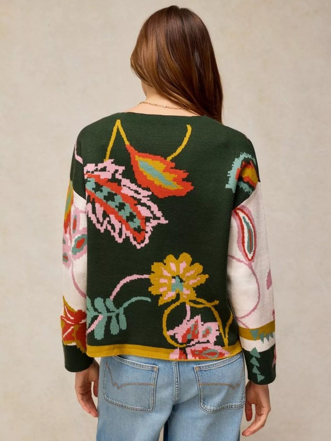 Haut en viscose EcoVero Fabia - Avec motifs floraux et manches longues
