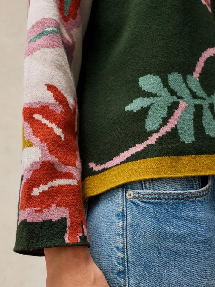 Haut en viscose EcoVero Fabia - Avec motifs floraux et manches longues