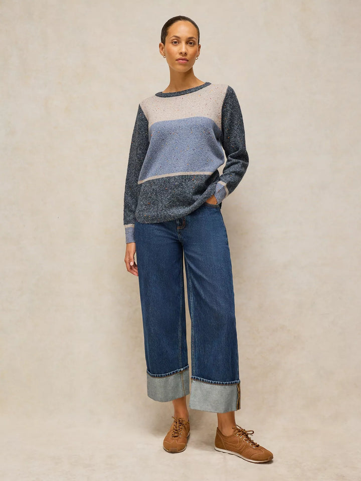 Chandail en maille douce à blocs de couleurs Talia - Avec coton biologique et fibres recyclées
