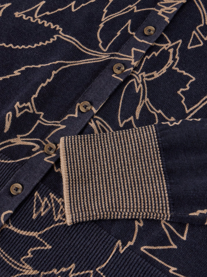 Cardigan en coton biologique à boutonnage classique Lois - Manches longues