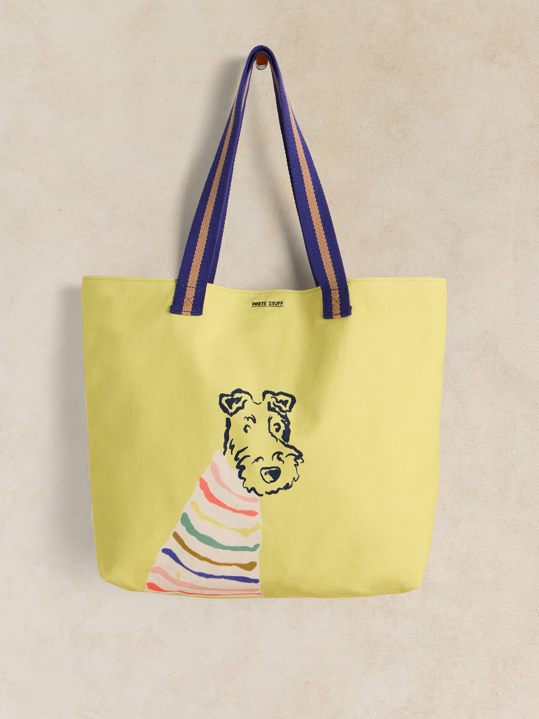 Grand sac fourre-tout Terrie - En coton illustré d'un motif chien graphique