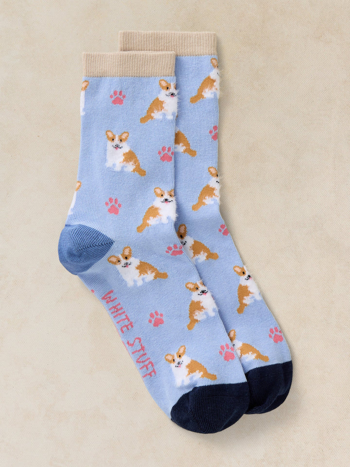 Chaussettes de cheville en coton biologique - Avec motif amusant et texture douce extensible
