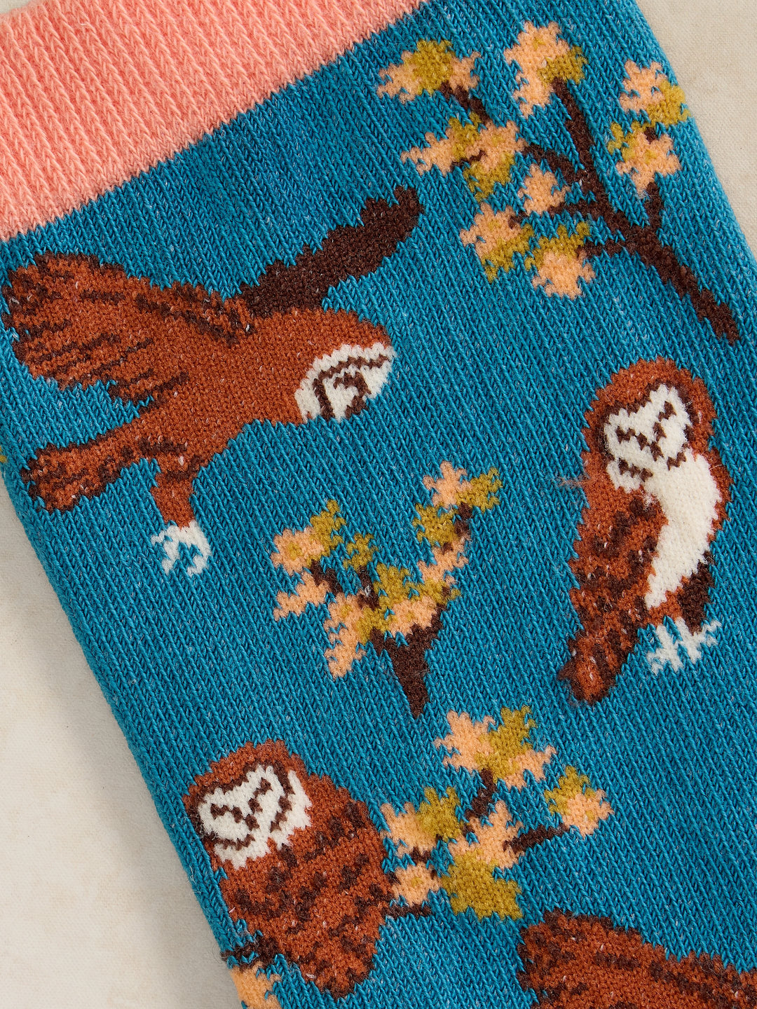 Chaussettes de cheville en coton biologique - À motif artistique et confort extensible