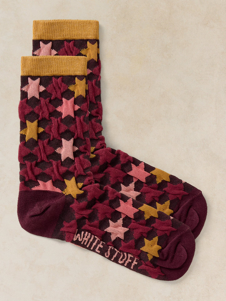 Chaussettes au motif d'étoiles - En coton biologique doux
