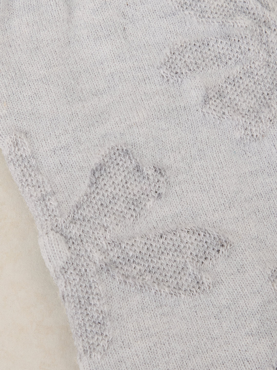 Chaussettes de cheville en coton biologique - Délicat motif floral texturé