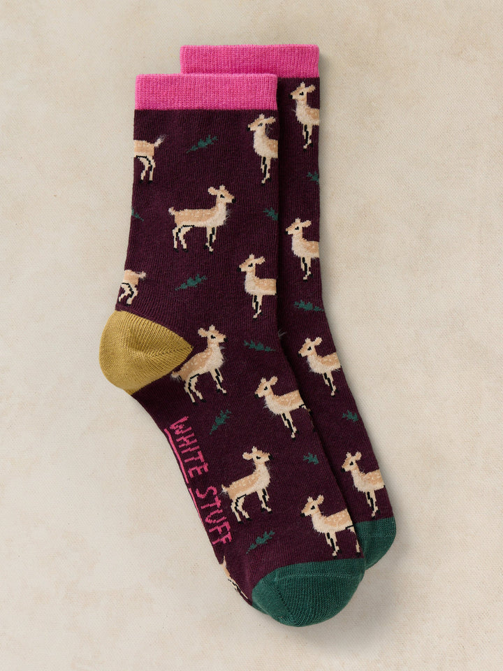 Chaussettes de cheville en coton biologique - Avec motif ludique et ajustement confortable