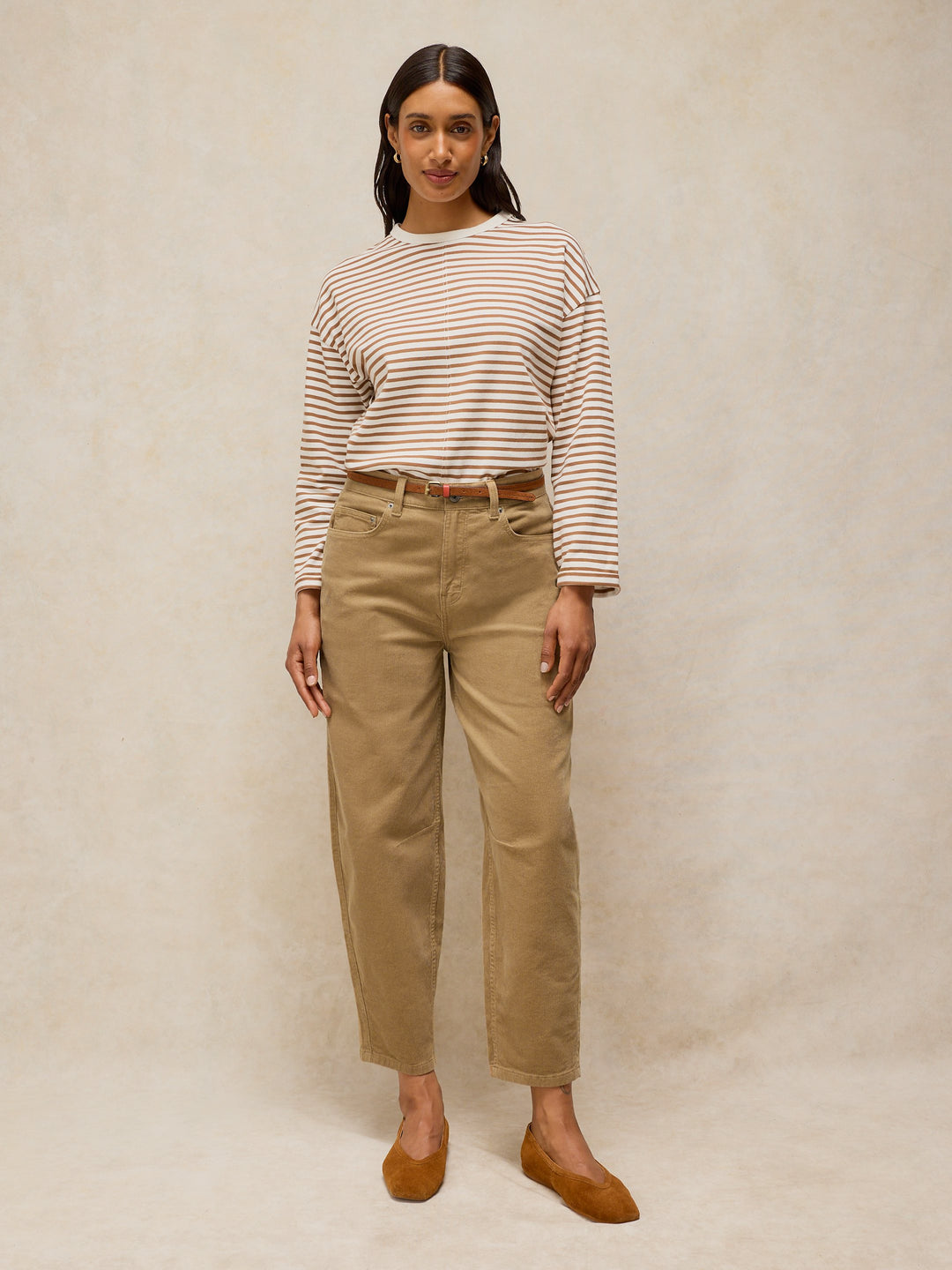 Pantalon de coton biologique Aubrey - Avec poches classiques et coupe ballon