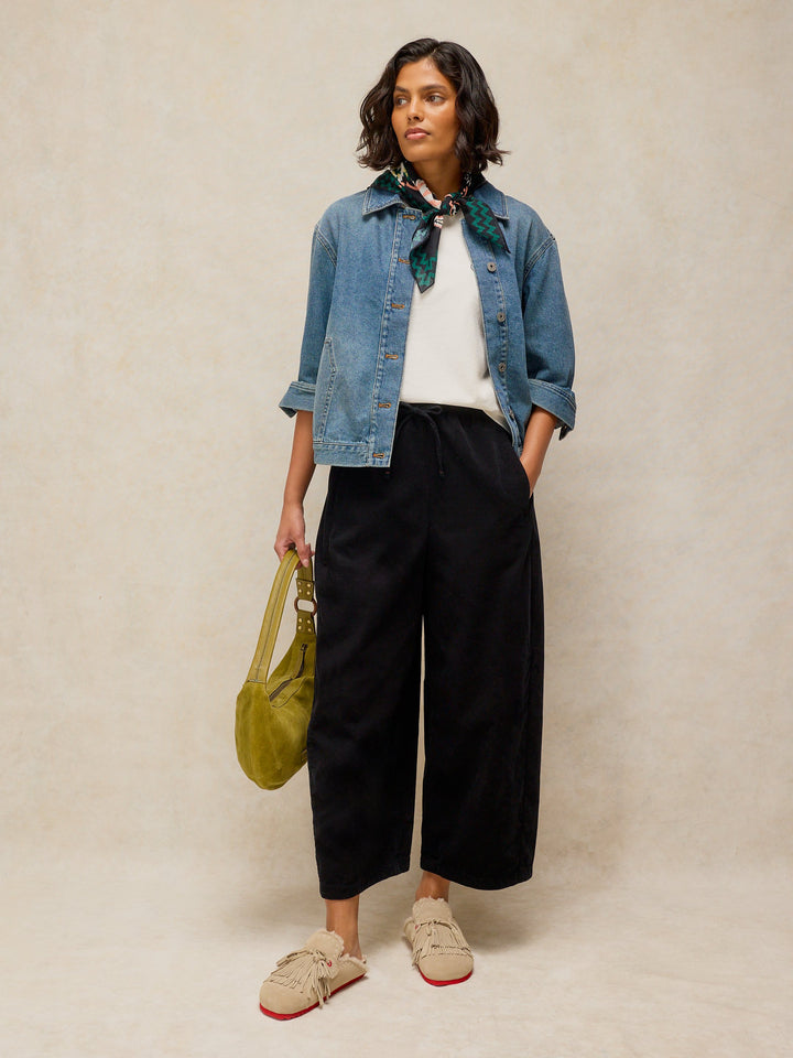 Pantalon de coton biologique Leona - Taille élastique à enfiler