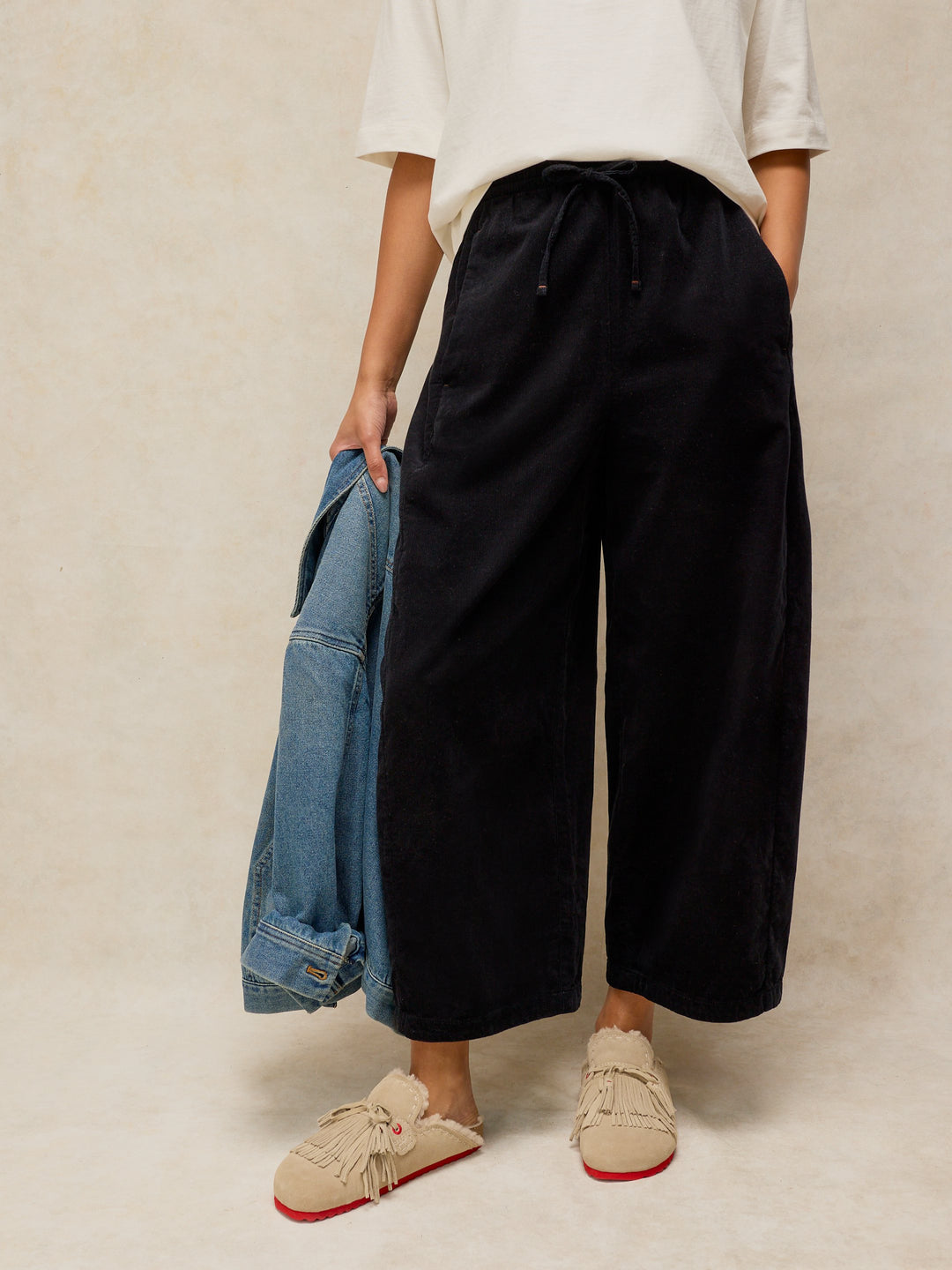 Pantalon de coton biologique Leona - Taille élastique à enfiler