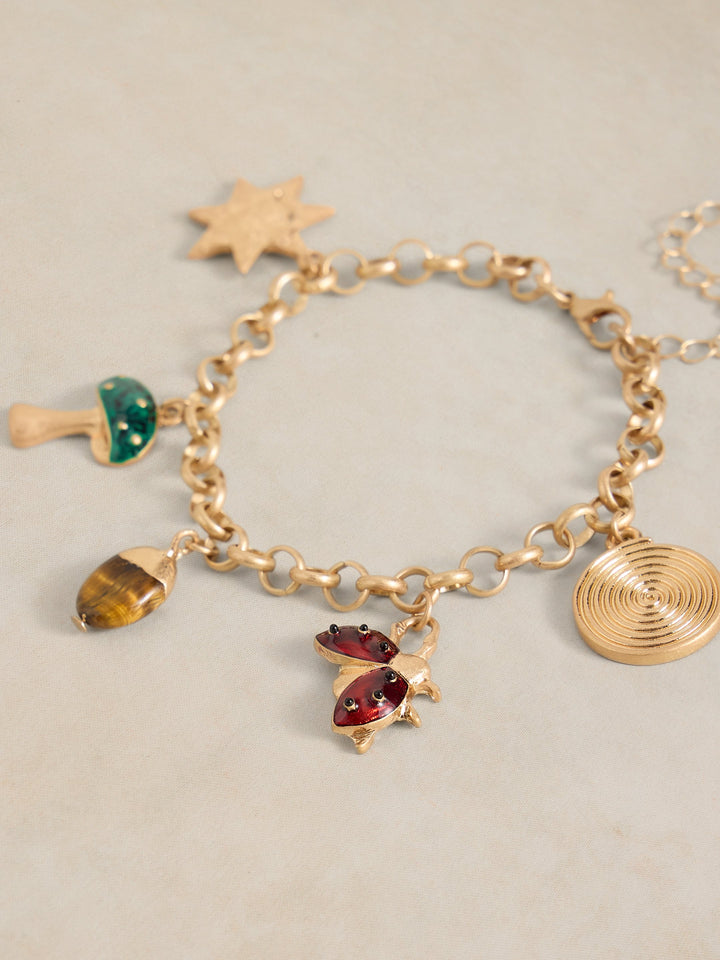 Bracelet à breloques Woodland - Aux détails sculptés