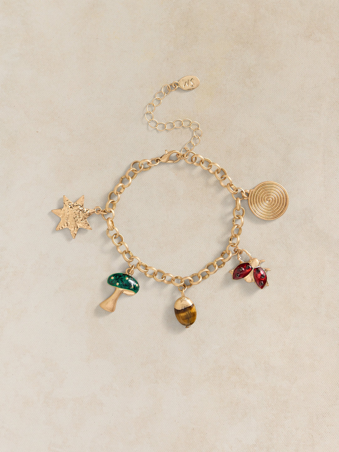 Bracelet à breloques Woodland - Aux détails sculptés