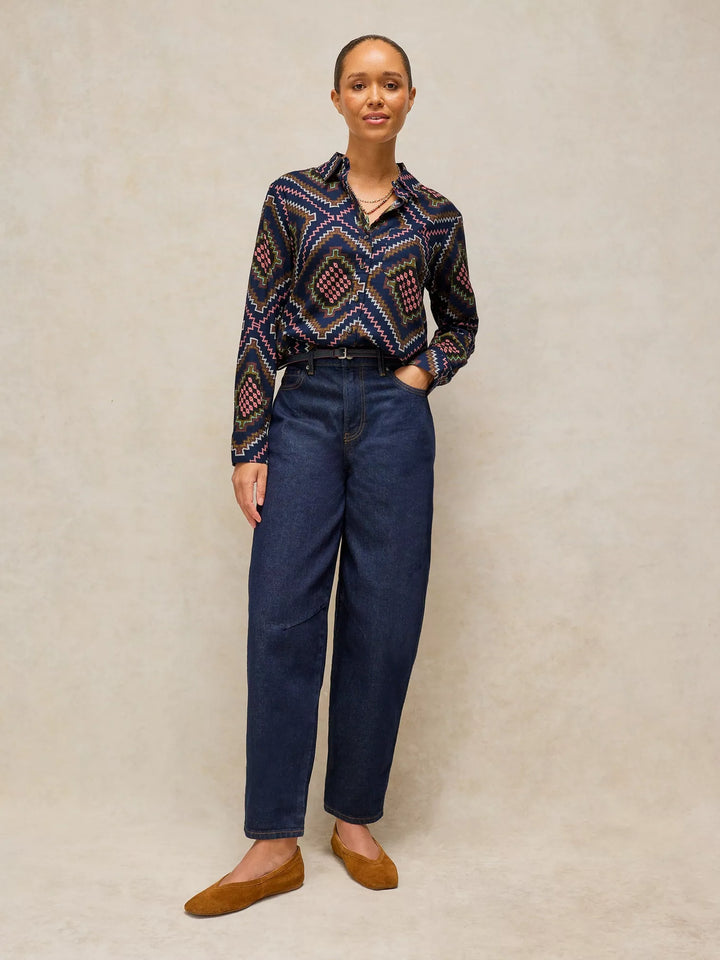 La chemise boutonnée en coton biologique Sophie - Avec col et poches plaquées à l'avant