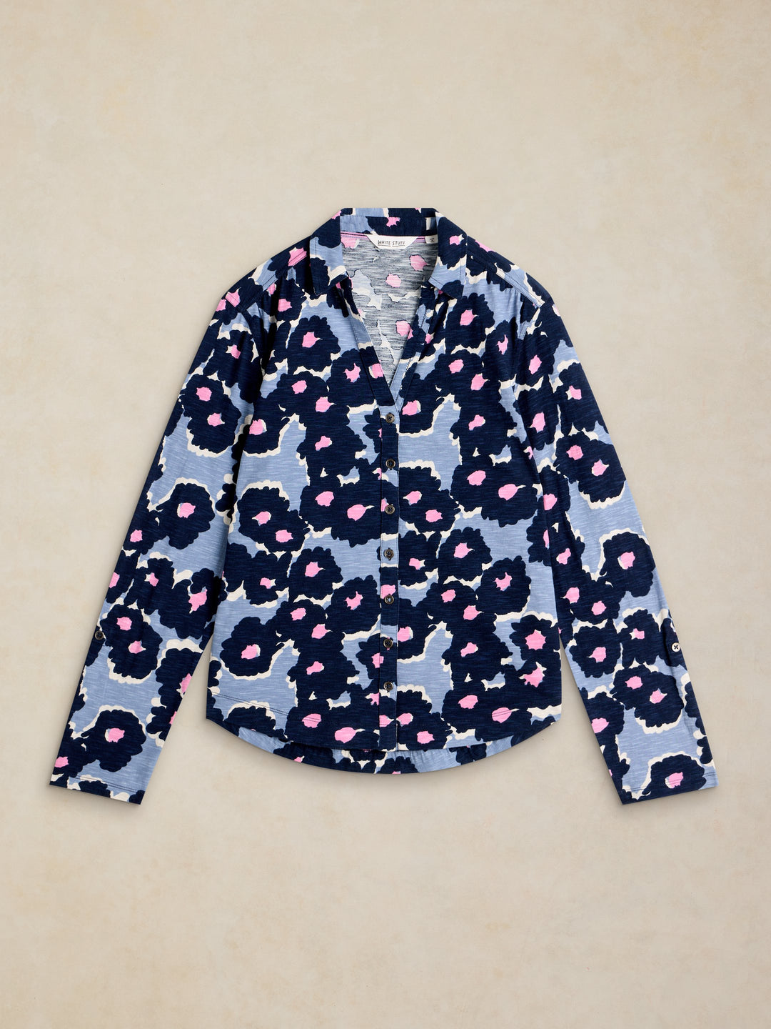 Chemise en jersey de coton équitable Annie - Motif floral abstrait