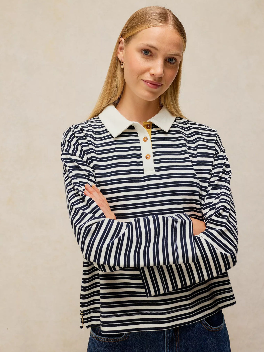 Chandail en coton biologique Riley - Avec col classique