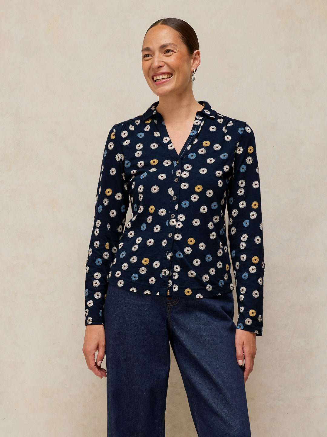 Chemise en jersey de coton équitable Annie - Look décontracté chic