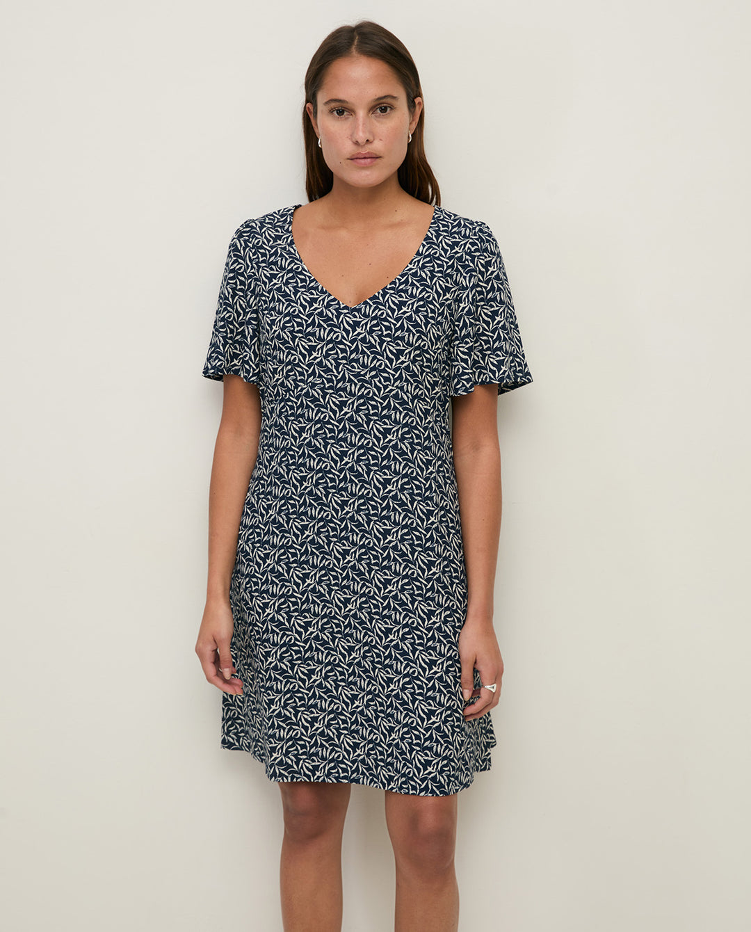 Robe longue fleurie EcoVero - Fluide à imprimé floral