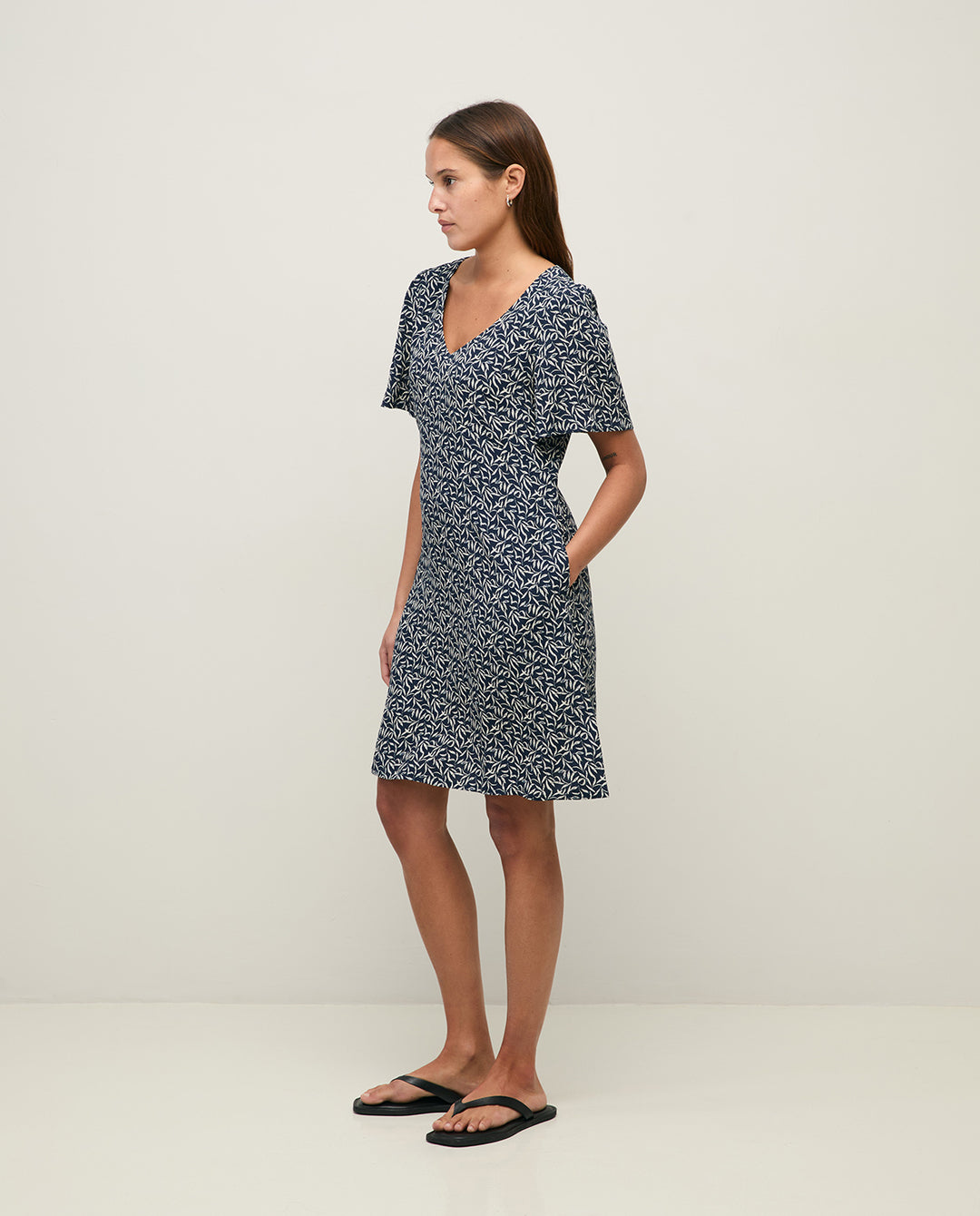 Robe longue fleurie EcoVero - Fluide à imprimé floral
