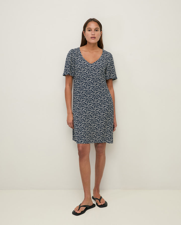 Robe longue fleurie EcoVero - Fluide à imprimé floral