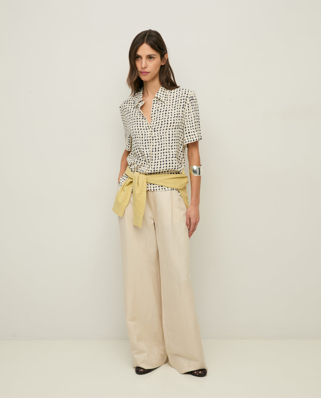 Chemisier à motif géométrique - Viscose EcoVero (écoresponsable)