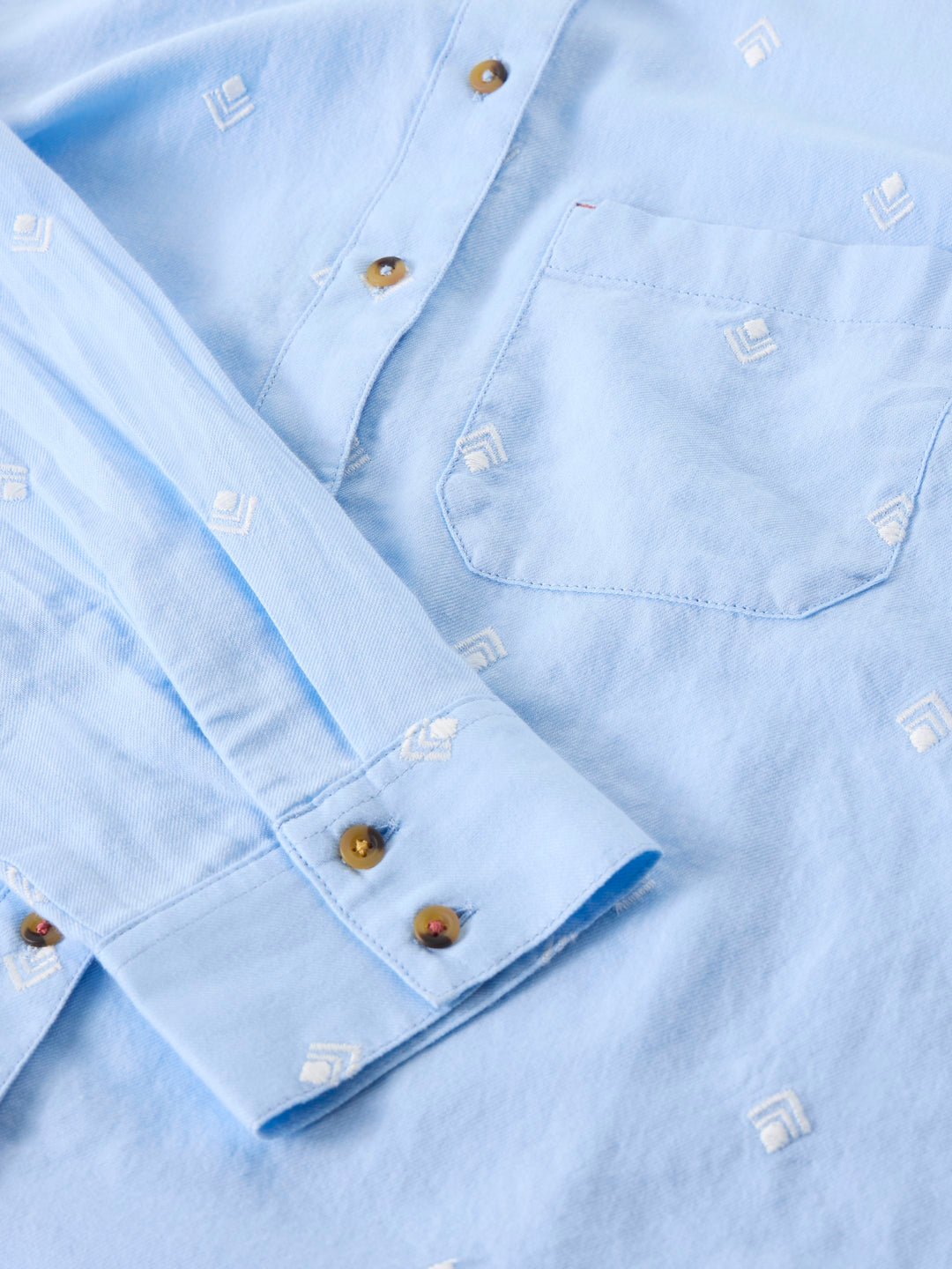Chemise brodée à boutons Liddy - À manches longues