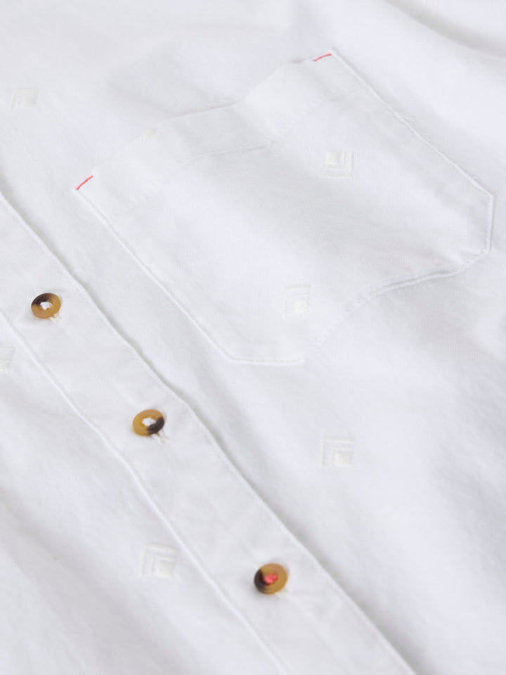 Chemise brodée à boutons Liddy - À manches longues