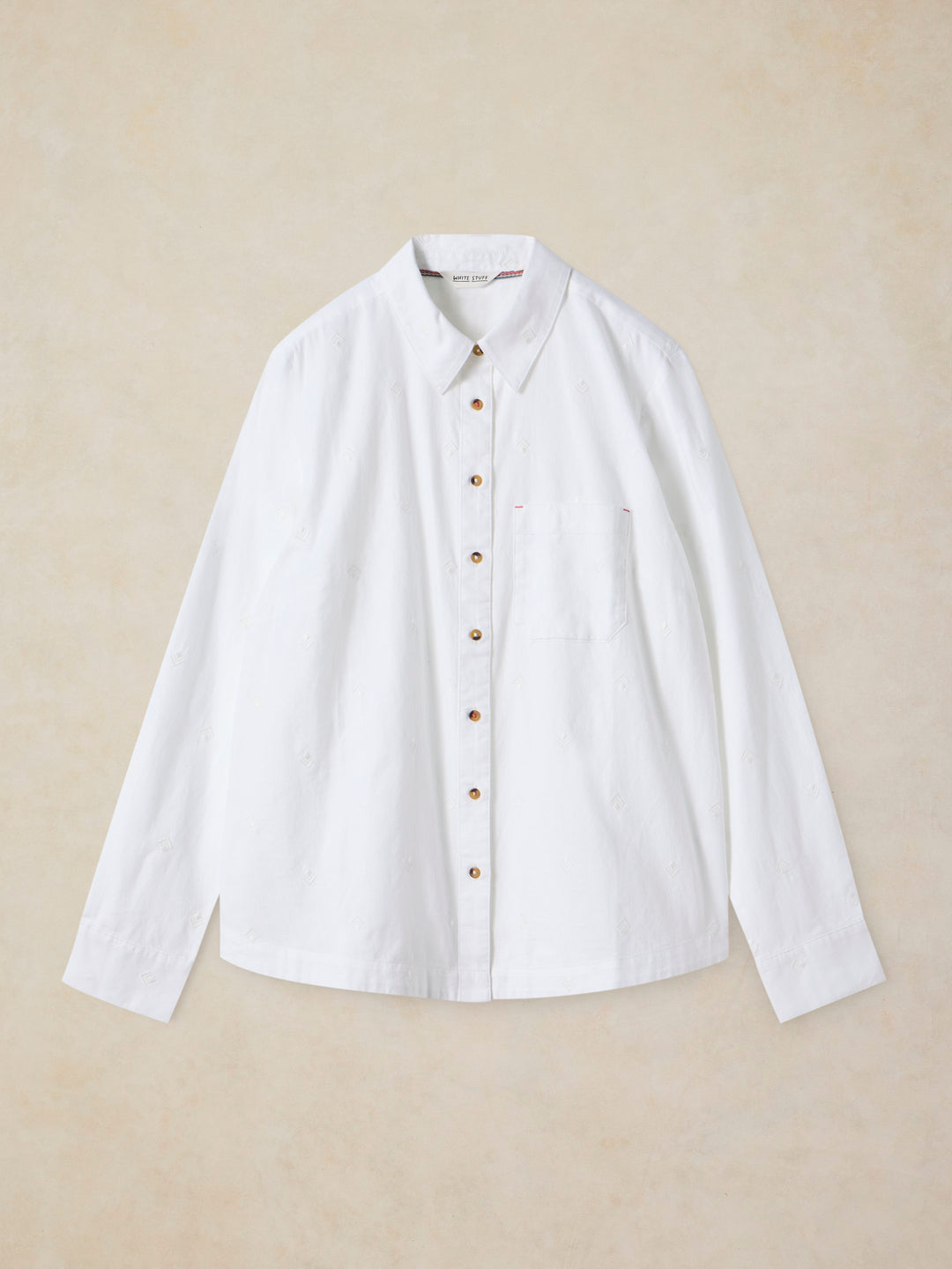 Chemise brodée à boutons Liddy - À manches longues