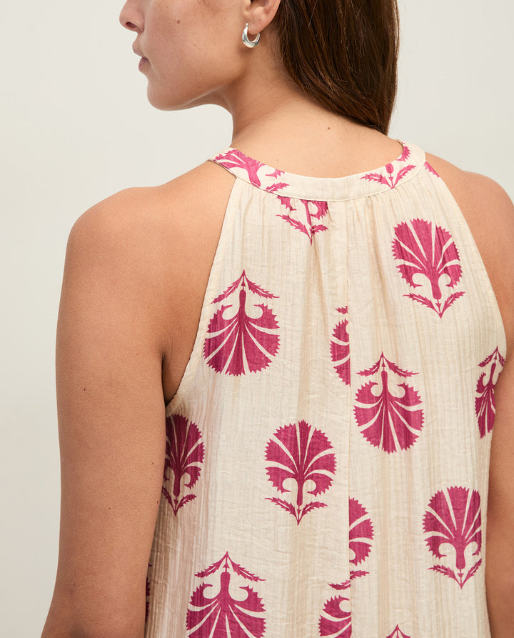 Robe longue à col licou - En mélange de lyocell