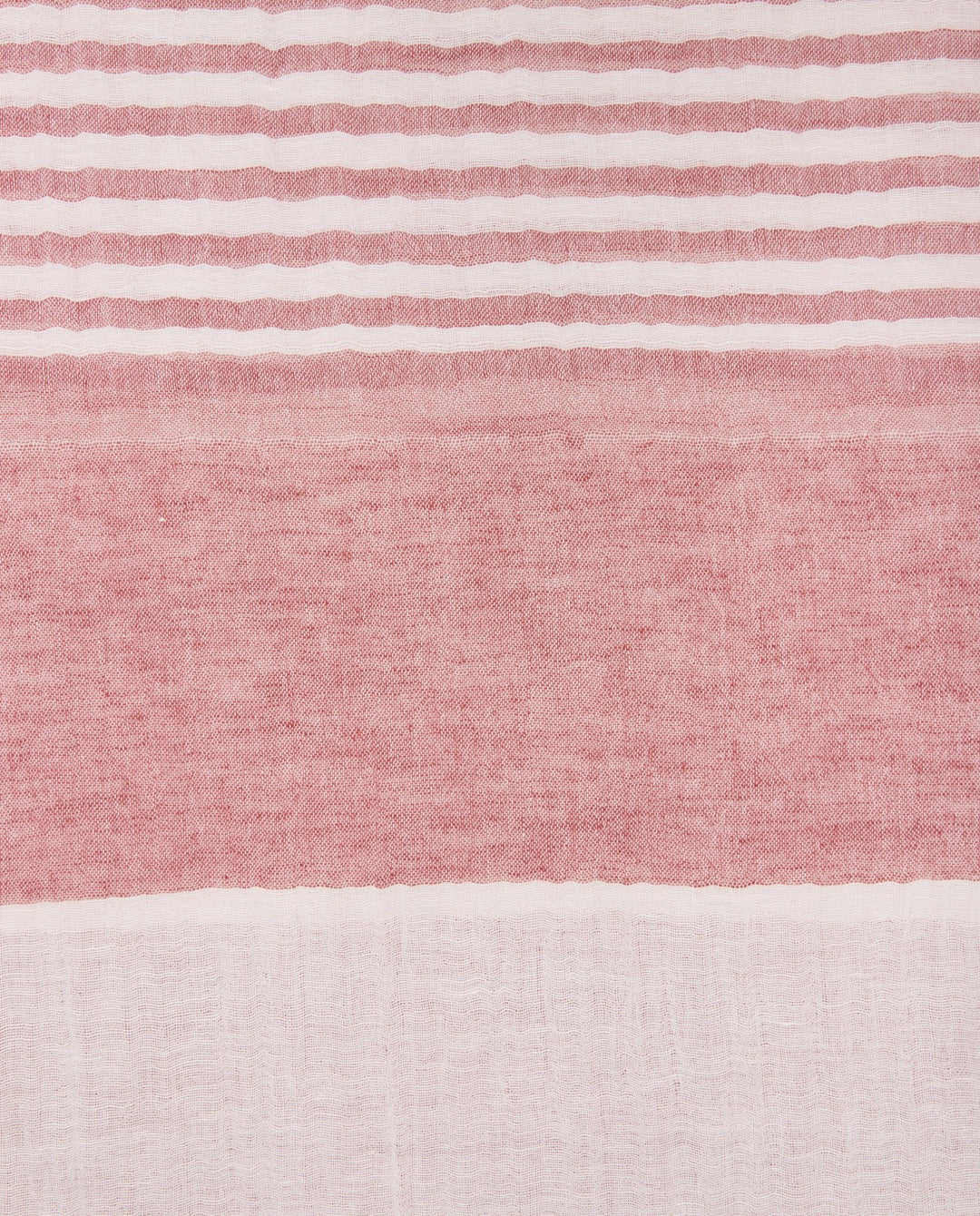 Foulard à rayures en coton et lin - Un accessoire léger au tissage naturel
