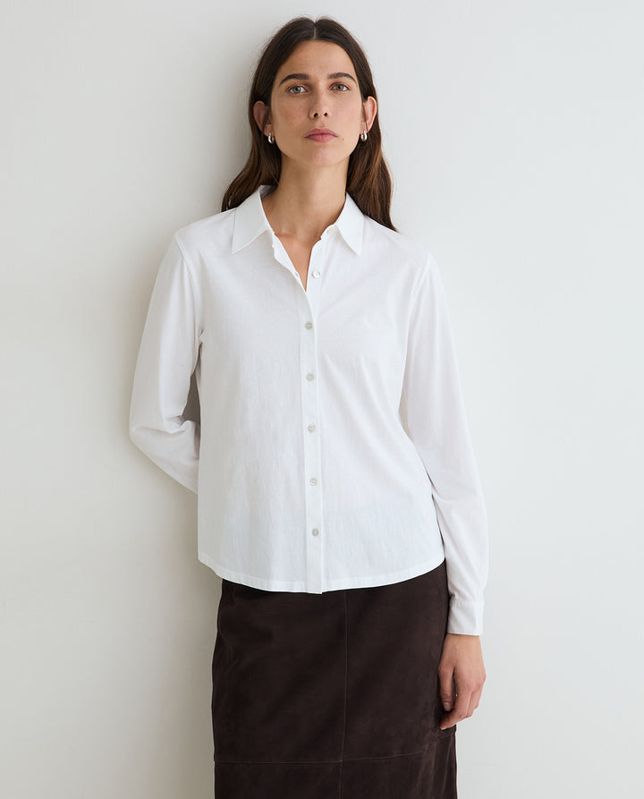 Chemise classique à manches longues - En pur coton