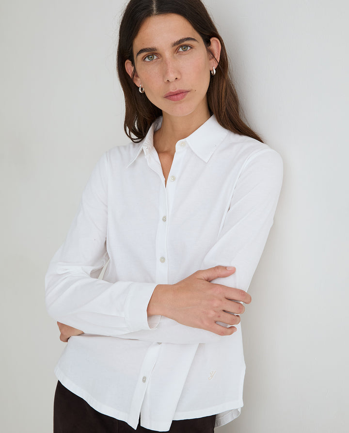 Chemise classique à manches longues - En pur coton