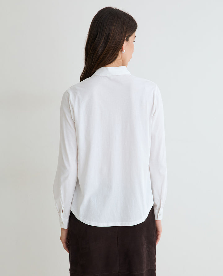 Chemise classique à manches longues - En pur coton