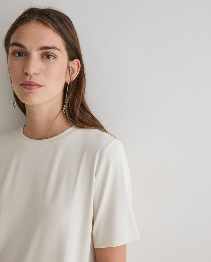 T-shirt à manches courtes en modal extensible - Design épuré