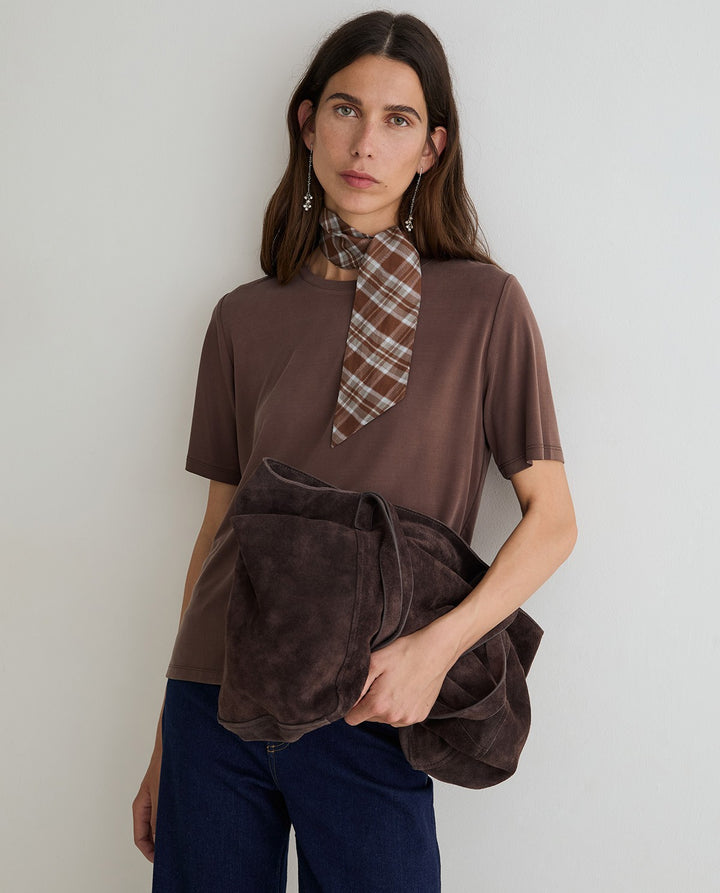 T-shirt à manches courtes en modal extensible - Design épuré