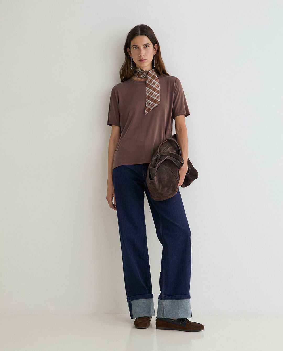 T-shirt à manches courtes en modal extensible - Design épuré