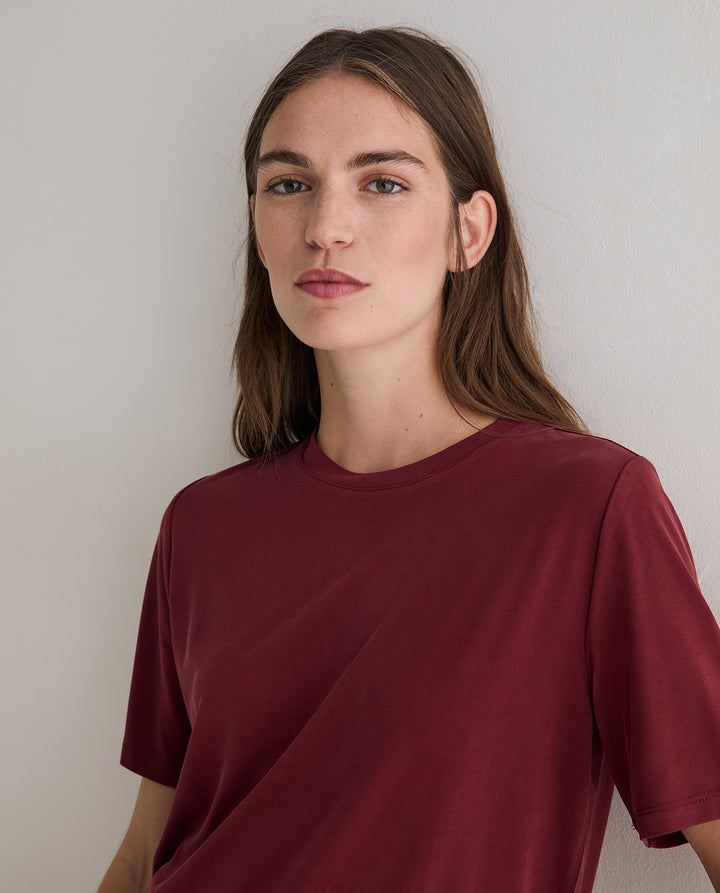 T-shirt à manches courtes en modal extensible - Design épuré