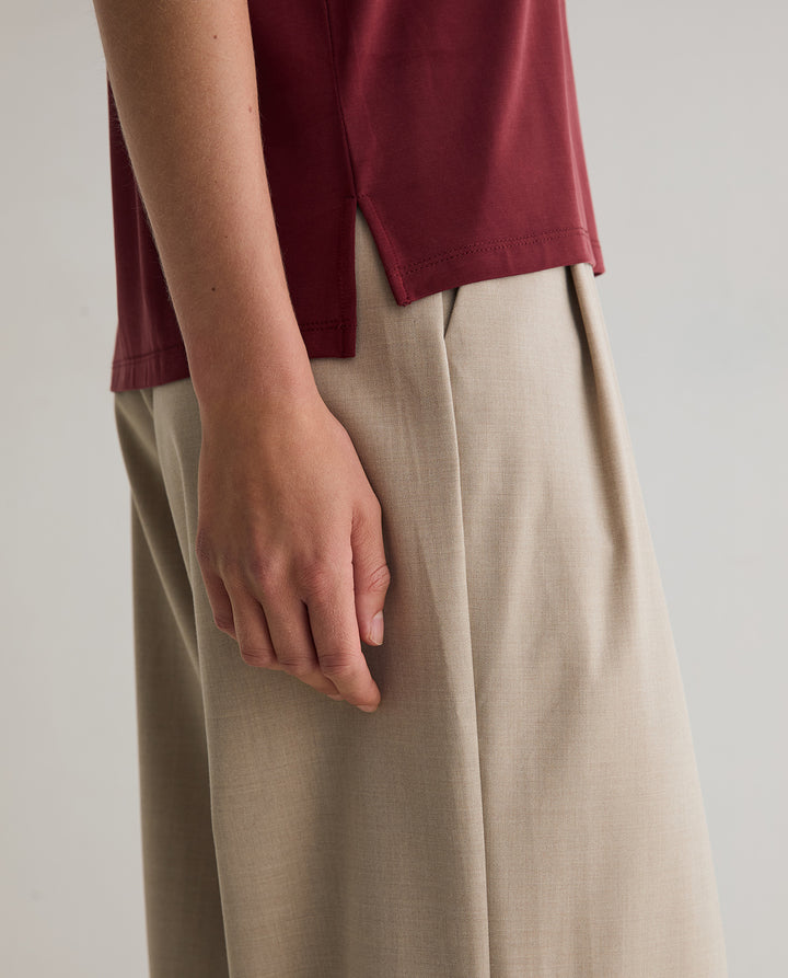 T-shirt à manches courtes en modal extensible - Design épuré