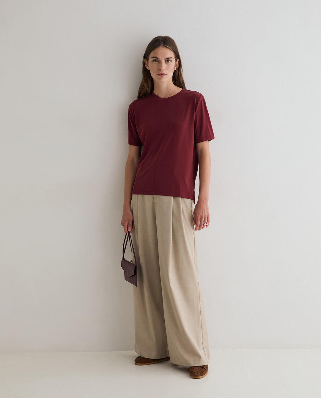 T-shirt à manches courtes en modal extensible - Design épuré