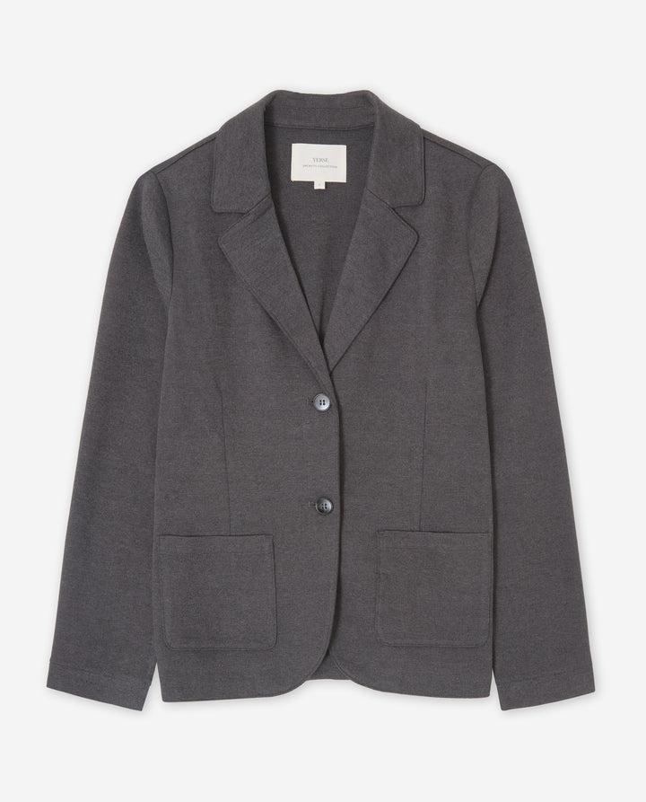 Blazer à col à revers traditionnel - Coupe droite ajustée