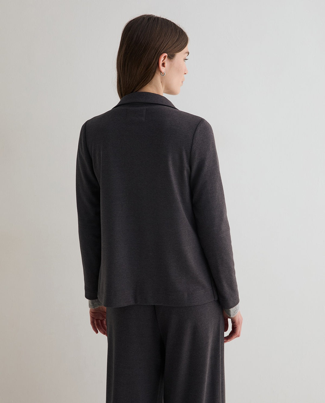 Blazer à col à revers traditionnel - Coupe droite ajustée